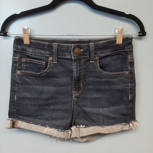 American Eagle Jean Cut Off Shorts Hi-Rise Shortie